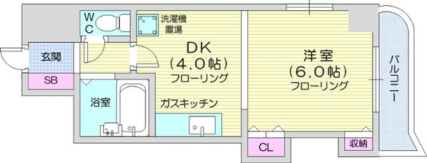 西１１丁目駅 徒歩10分 4階の物件間取画像